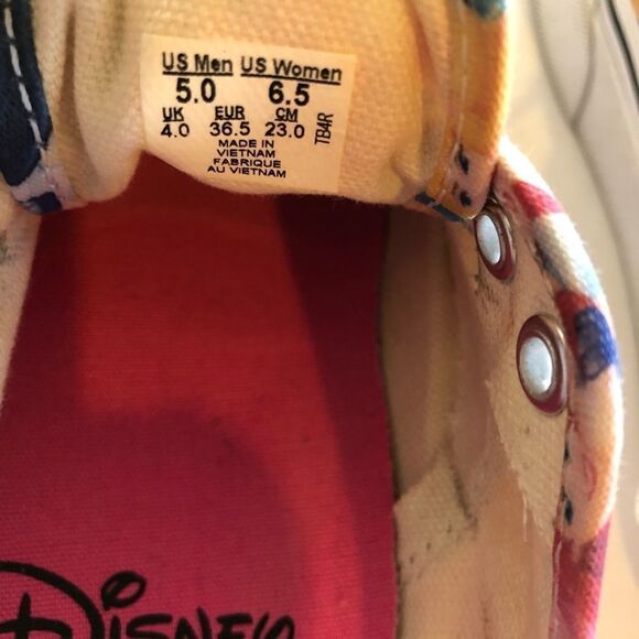 VANS DISNEY Princess Lace Up Sneakers Size 6.5 - Picture 7 of 8